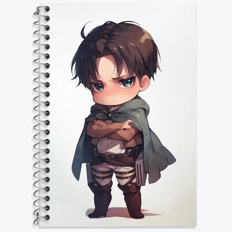 دفتر زبان 50 برگ خندالو مدل سه خط طرح انیمه اتک آن تایتان کد F2857