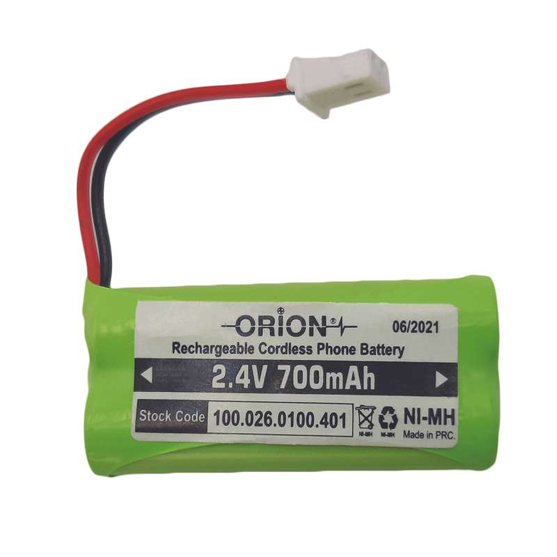 باتری تلفن بی سیم اوریون مدل 2.4V 700mAh باتری تلفن بی سیم اوریون مدل 2.4V 700mAh