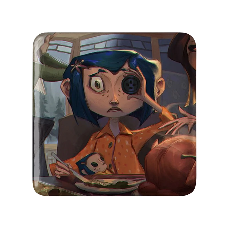 مگنت خندالو طرح کورالاین Coraline  مدل مربعی کد 20778