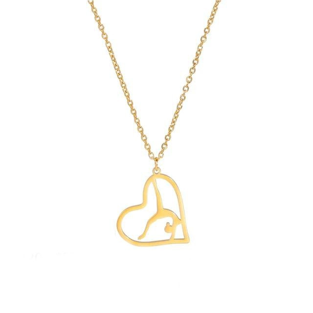 گردنبند طلا 18 عیار زنانه مدل رقص باله