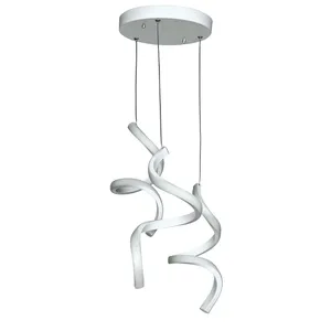 لوستر آویز سه شعله چشمه نور کد L6364/3H-WT مدرن 