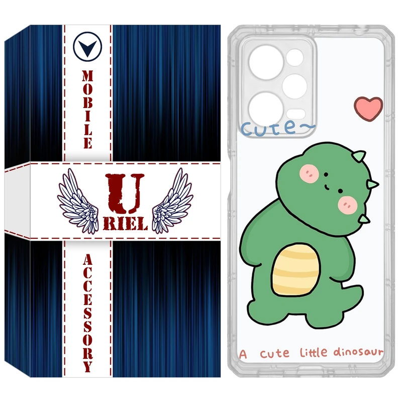 کاور یوریل مدل Clear کد 3 طرح دایناسور مناسب برای گوشی موبایل شیائومی Poco X5 Pro / Redmi Note 12 Pro / Note 12 Pro Plus
