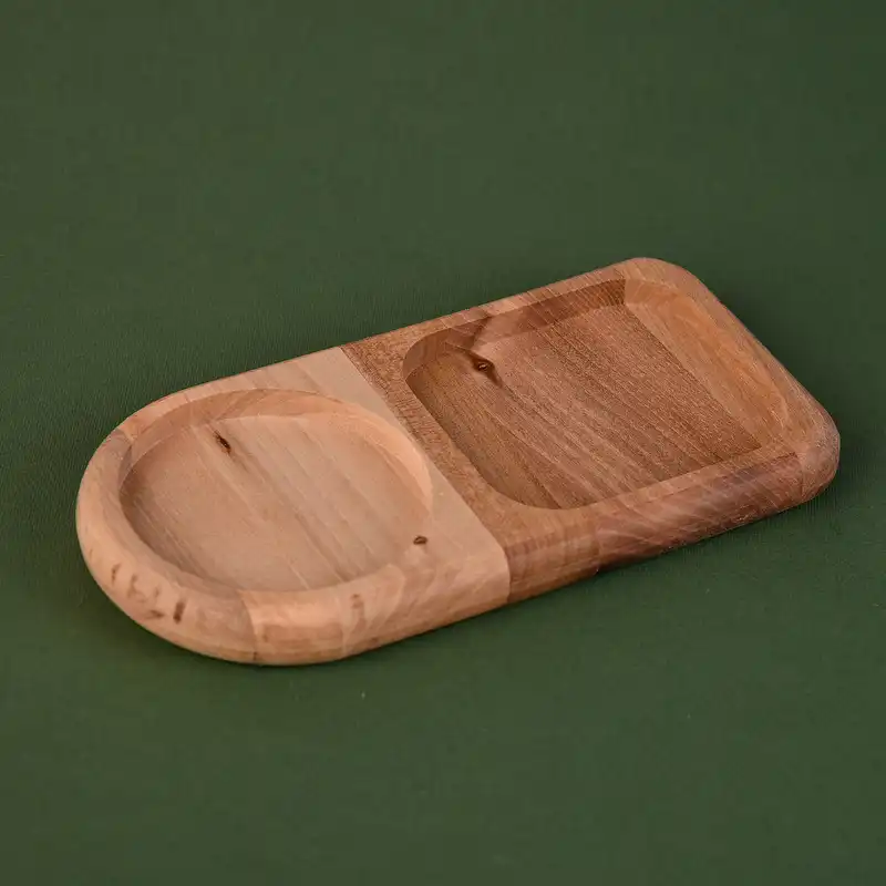 زیر لیوانی چوبی مدل چوب گردو کد17