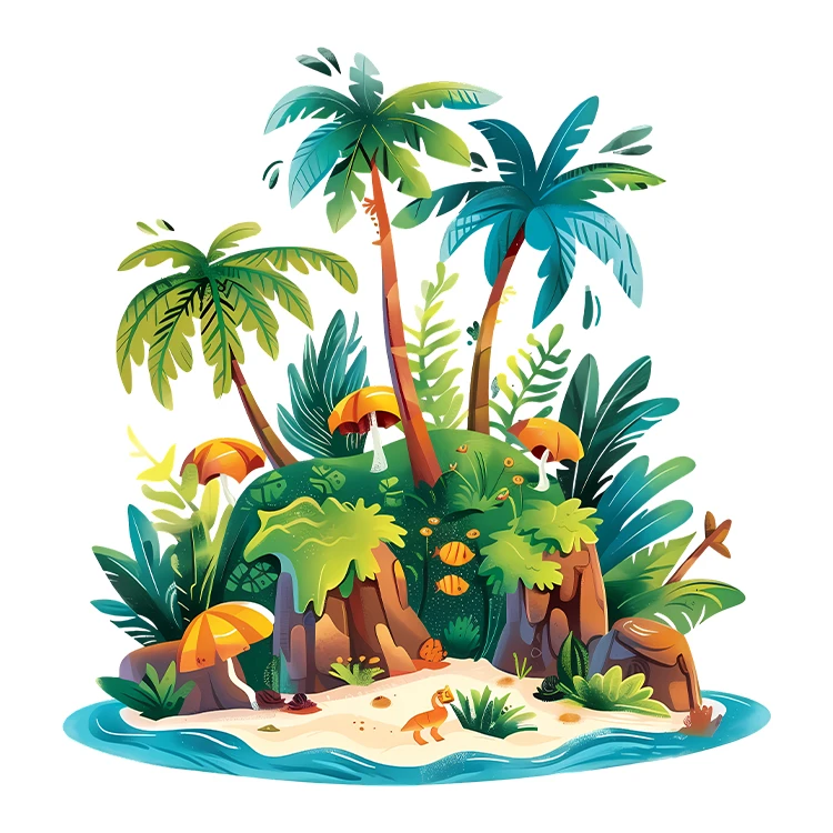 استیکر پارچه و لباس پاد آفرین مدل ساحل تابستانی کد S5734