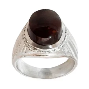 انگشتر نقره مردانه مدل عقیق یمنی رکاب دست ساز کد KAM-033