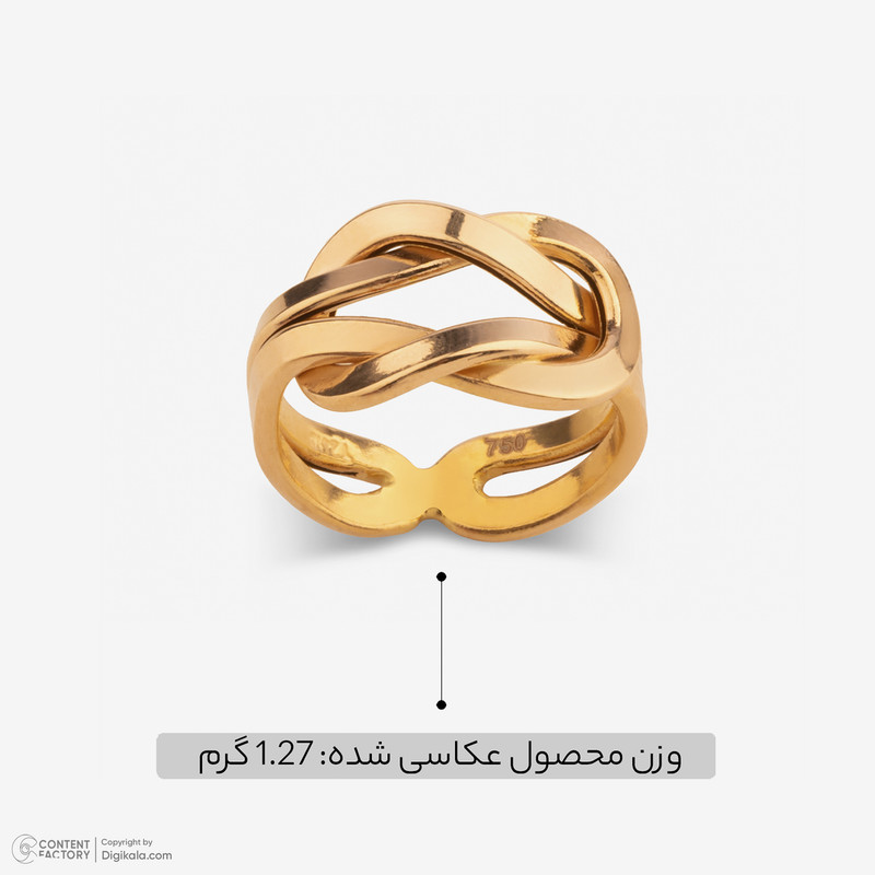 انگشتر طلا 18 عیار زنانه مایا ماهک مدل گره بینهایت MR1174  - 8