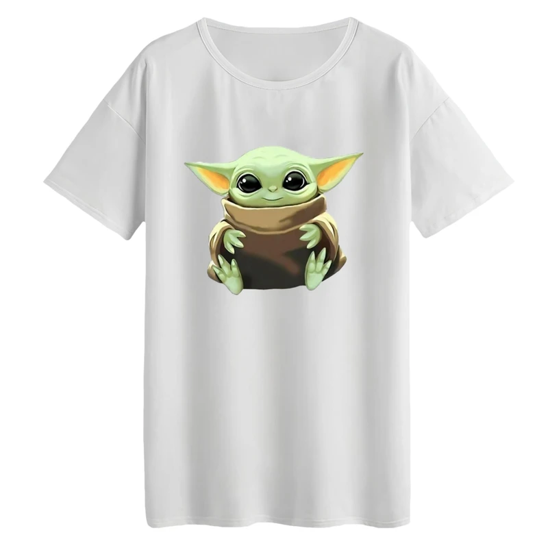 تی‌شرت لانگ آستین کوتاه زنانه مدل بیبی یودا کد۱۵