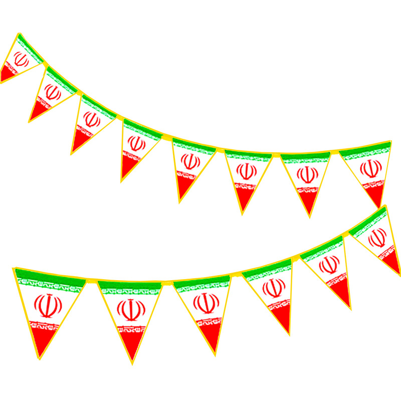 ریسه طرح پرچم ایران مدل مثلثی کد 17
