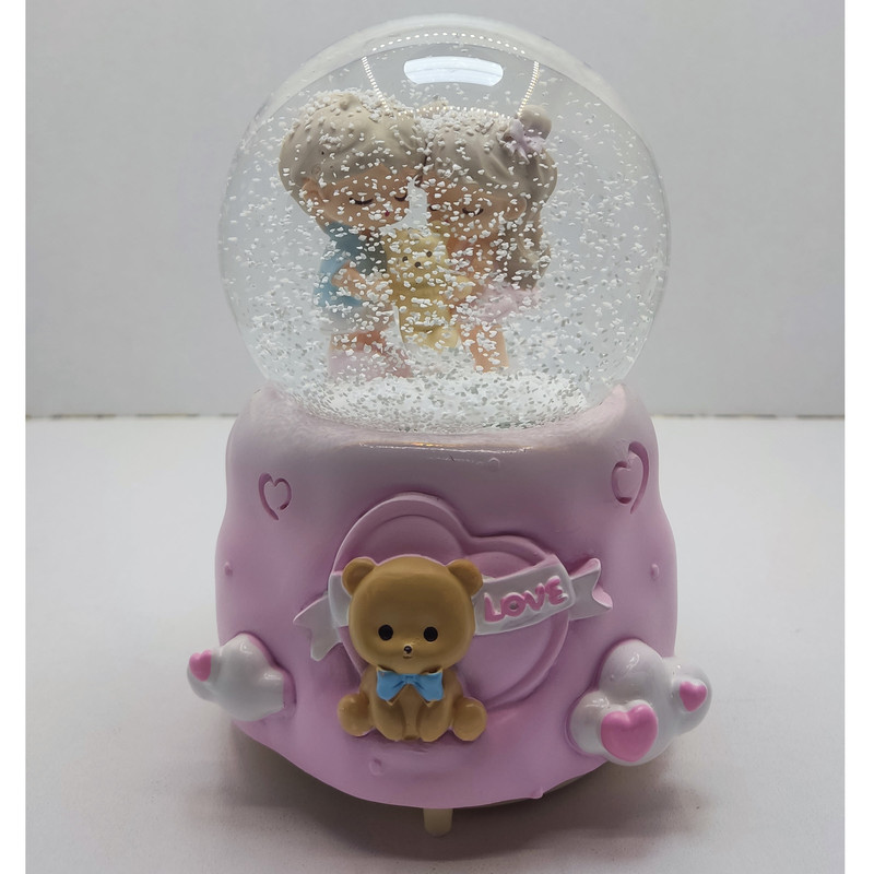 گوی موزیکال مدل چراغدار طرح دیدار عاشقانه