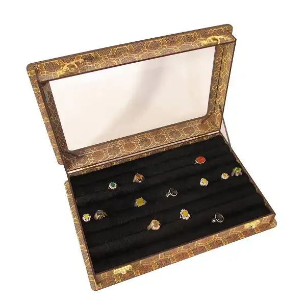 جعبه انگشتر پارلا گوهر مدل کلکسیونی کد 5718