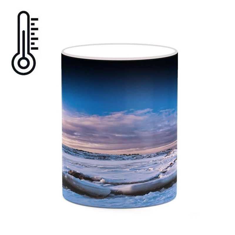 ماگ حرارتی کاکتی مدل منظره برفی کد mgh18514