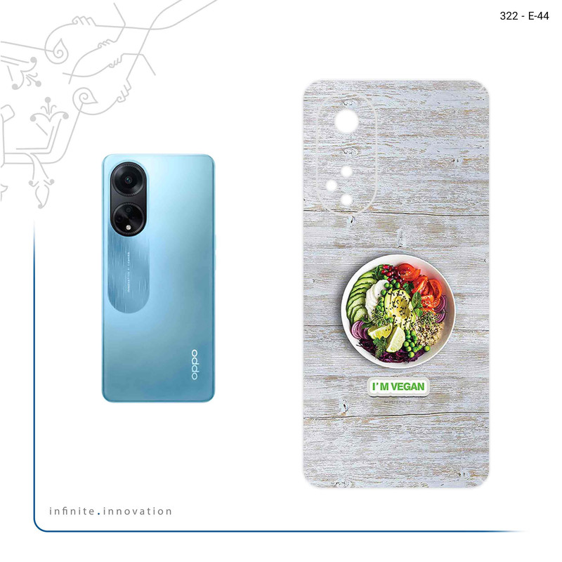 برچسب پوششی ماهوت مدل Im_vegan مناسب برای گوشی موبایل اپو A98