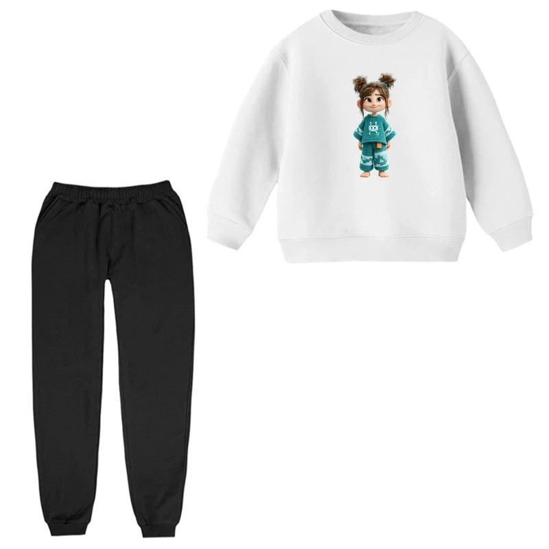 ست سویشرت و شلوار راحتی بچگانه مدل دخترک کد 2  