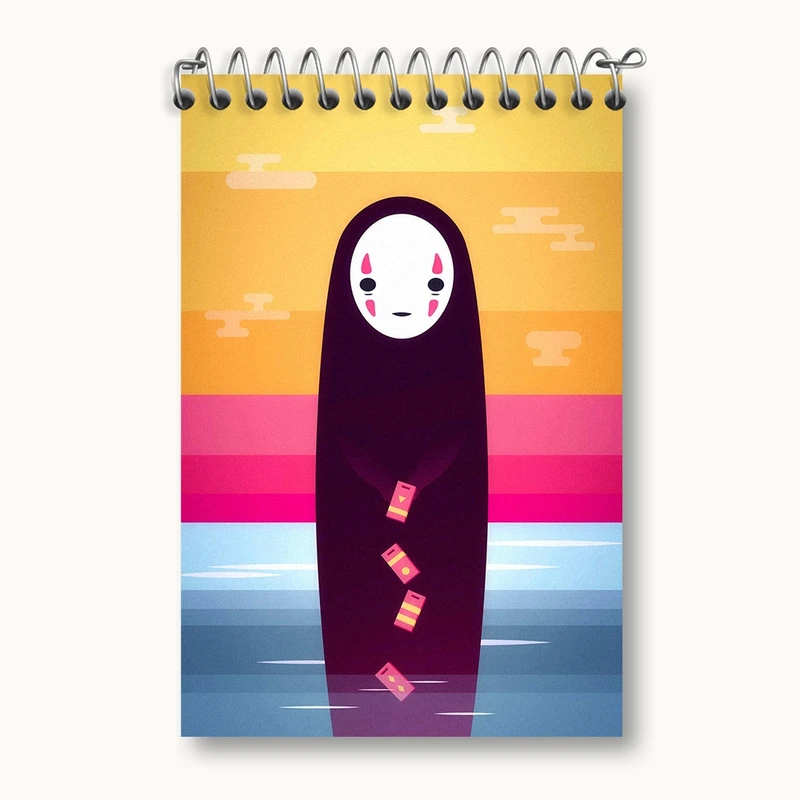 دفتر یادداشت 50 برگ خندالو مدل انیمه شهر اشباح (Spirited Away) کد F1605