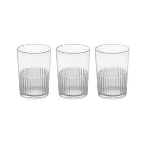 لیوان لیمون مدل شیاردار کد 350Ml بسته 3 عددی