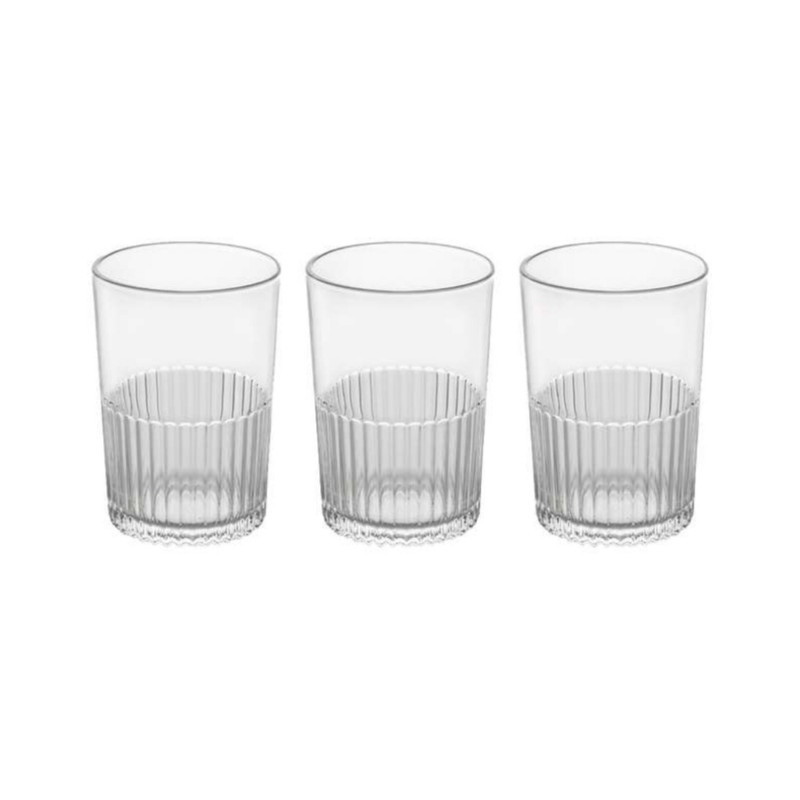 لیوان لیمون مدل شیاردار کد 350Ml بسته 3 عددی