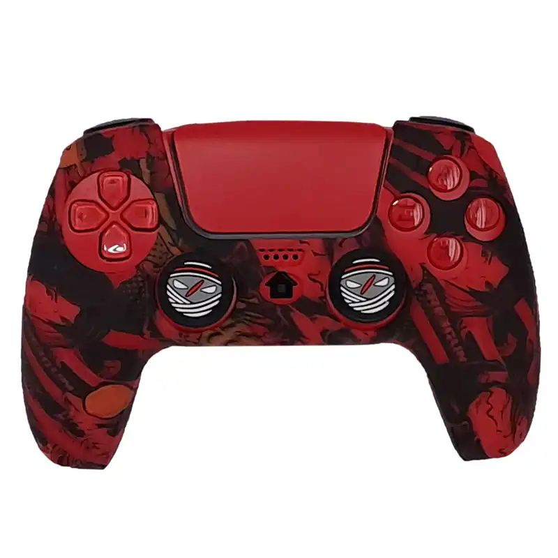 محافظ دسته پلی استیشن 5 طرح کارتونی قرمز مدل PS50019 به همراه روکش آنالوگ