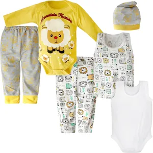 ست 6 تکه لباس نوزادی مدل کادوی باغ وحش