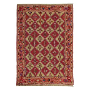 گلیم دستباف دو متری طرح سوزنی کد 653