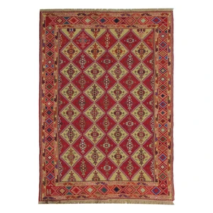 گلیم دستباف دو متری طرح سوزنی کد 653