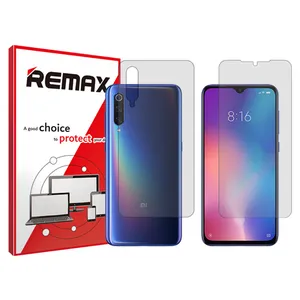 Remax HyGEL model transparent screen protector suitable for Xiaomi Mi 9 mobile phone along with the back protector