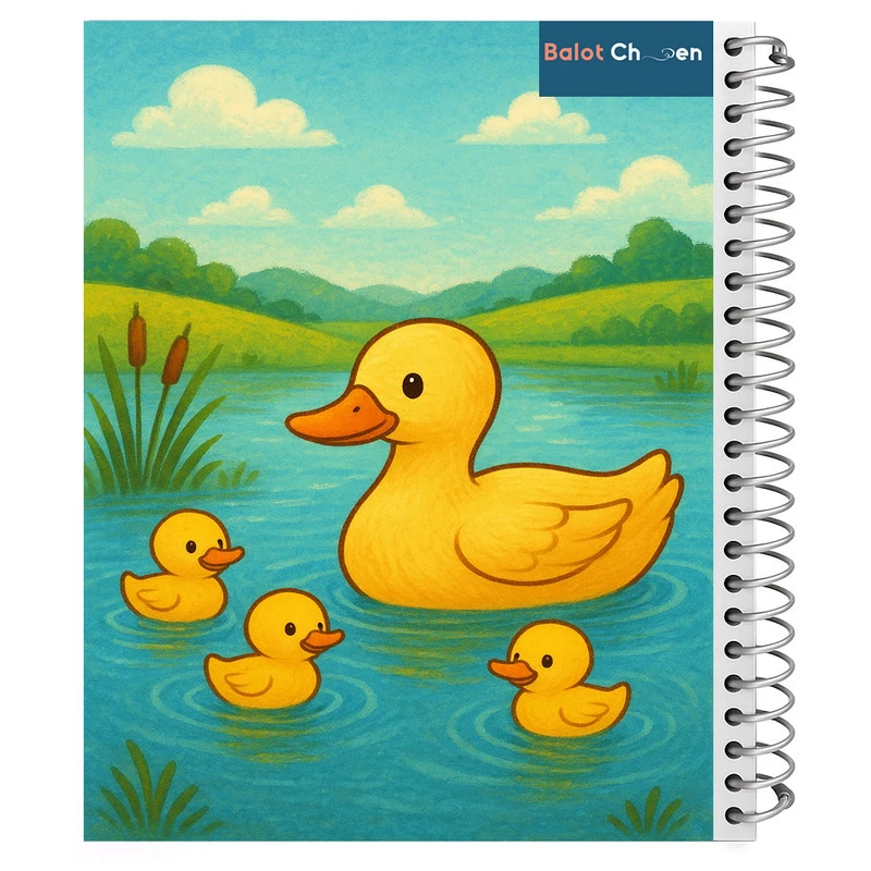 دفتر نقاشی 60 برگ بلوط چین مدل اردک کد A4-N60-OR21