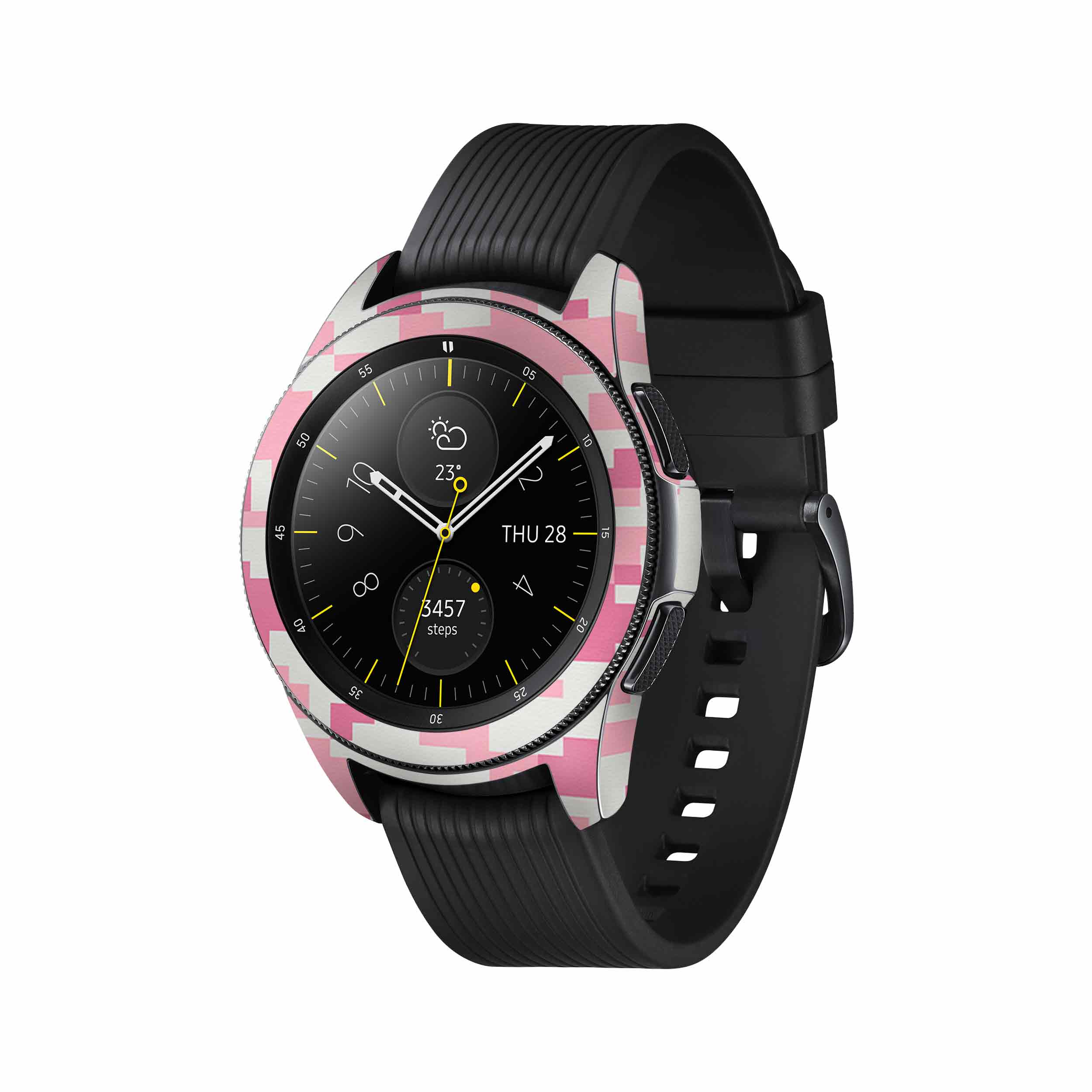 برچسب ماهوت طرح Army-Pink-pixel مناسب برای ساعت هوشمند سامسونگ Galaxy Watch 42mm