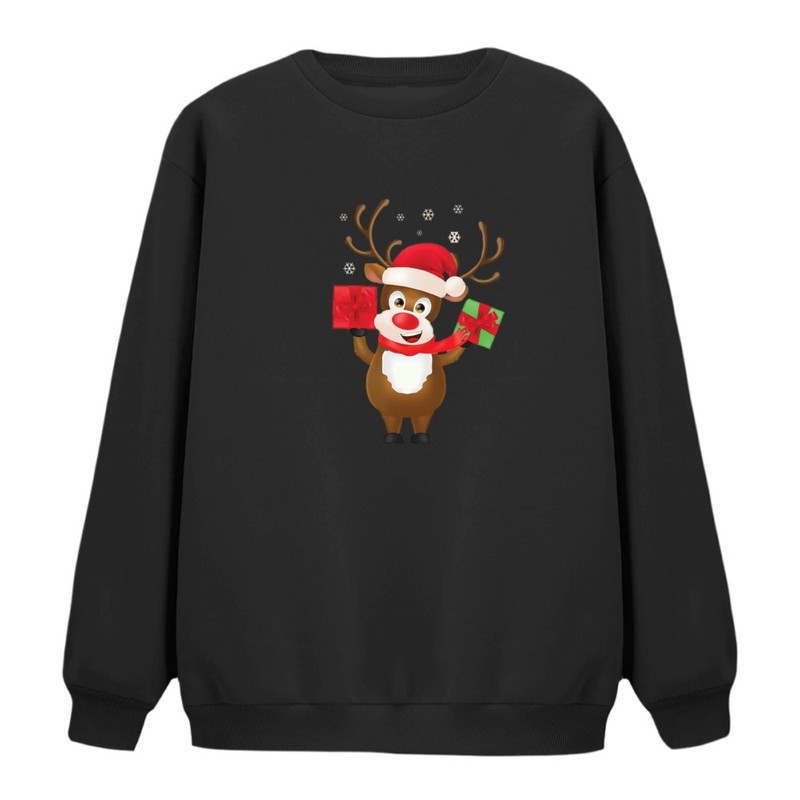 سویشرت زنانه مدل گوزن کریسمس کد 15