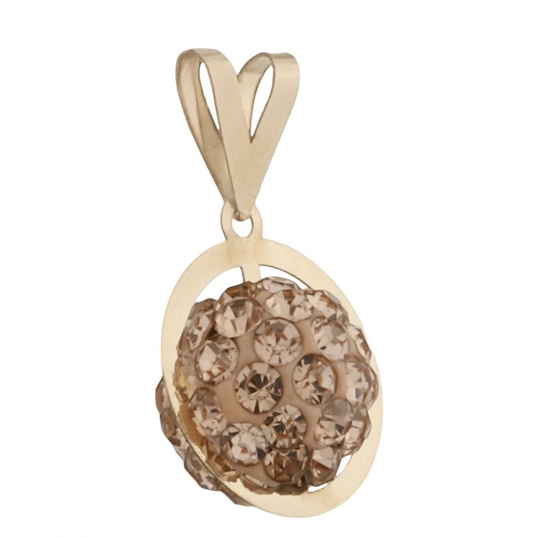 آویز گردنبند طلا 18 عیار زنانه دوست خوب طرح سواروسکی مدل DK0758