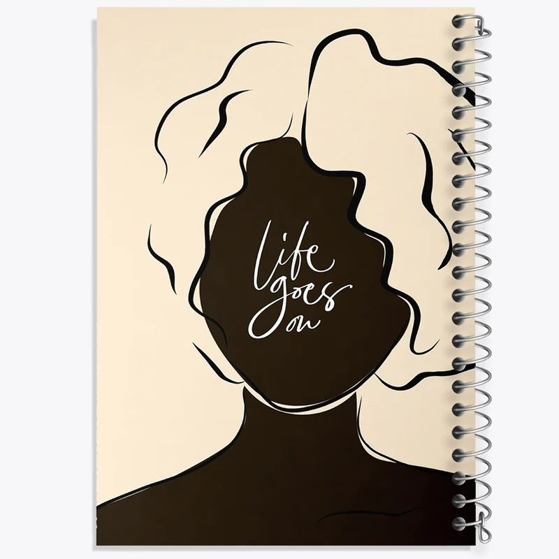 دفتر مشق 100 برگ خندالو طرح Life Goes On کد F1754