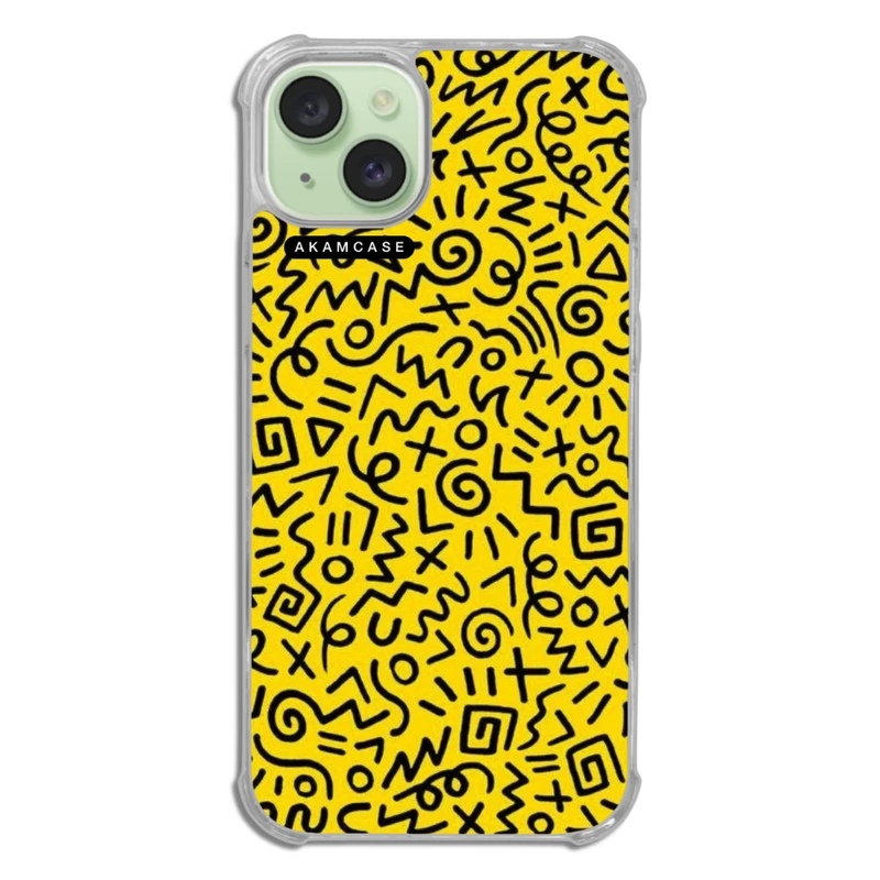 کاور آکام مدل AMC-WTA15PLUS-DOODLE3 مناسب برای گوشی موبایل اپل iPhone 15 Plus