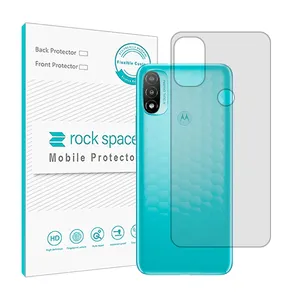 Transparent Rockspace HyGEL phone back protector suitable for Motorola Moto E20 mobile phone