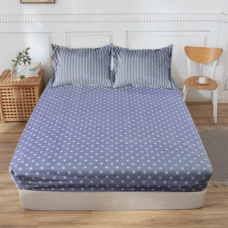 سرویس ملحفه سندس مدل ستاره کد F500 دونفره 3 تکه