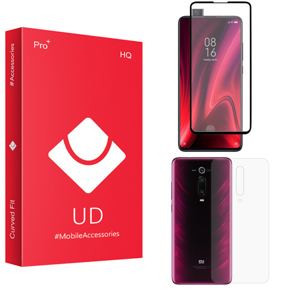 محافظ صفحه نمایش یو دی مدل HQ مناسب برای گوشی موبایل شیائومی Redmi K20 Pro به همراه محافظ پشت گوشی