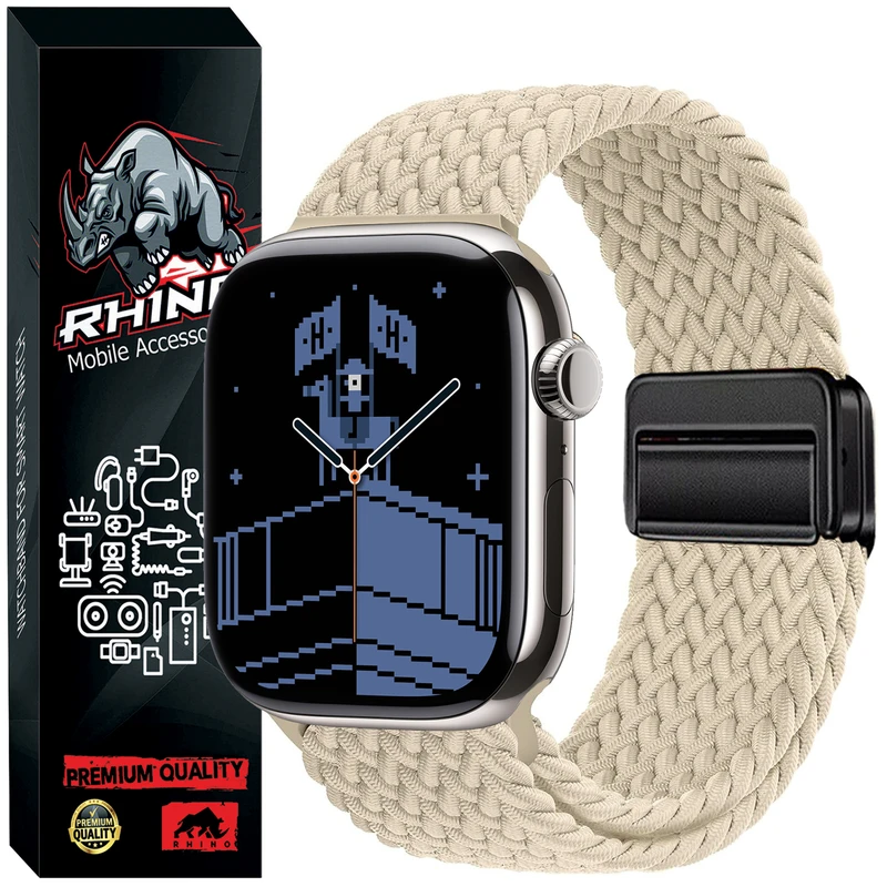 بند راینو مدل Braid Magnet مناسب برای اپل واچ سری 11 سایز 46 میلی متری