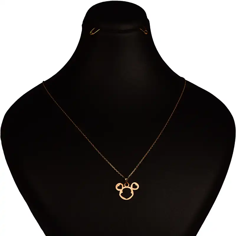 گردنبند طلا 18 عیار زنانه کرابو طرح میکی موس مدل Kr7057