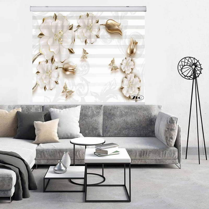 پرده زبرا زیو کد 3D1170 سایز 150x150 سانتی متر