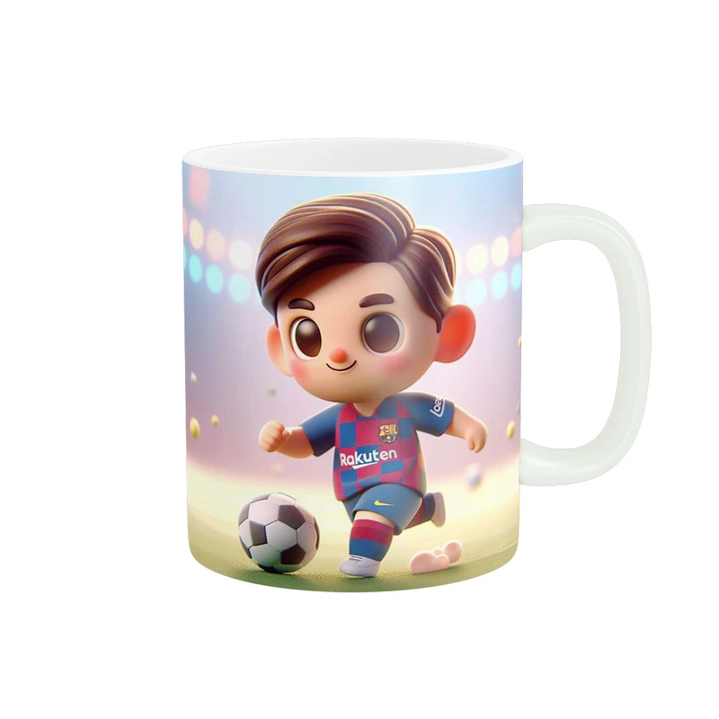 ماگ پاد آفرین طرح کارتونی مسی مدل بارسالونا کد 1218