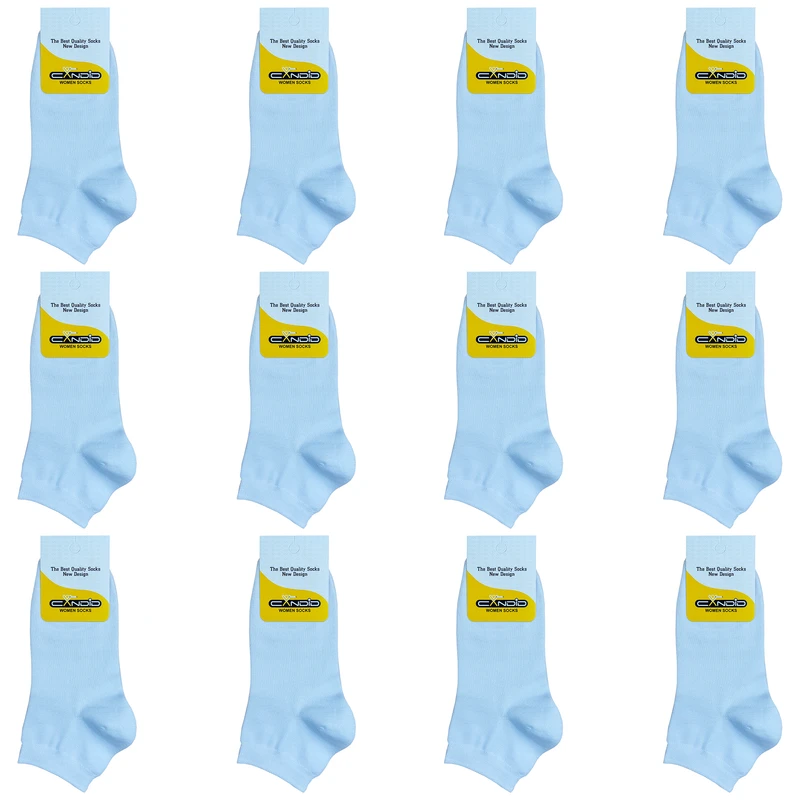 جوراب کاندید مدل مچی نخی ساده بسته 12 عددی