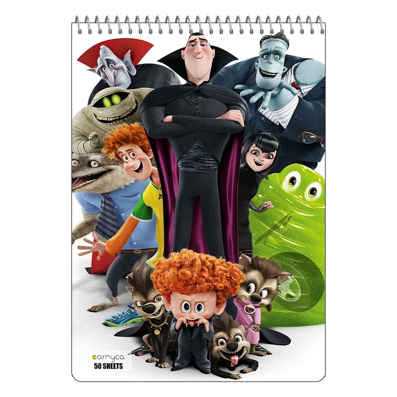 دفتر نقاشی 50 برگ سیمی کارنیکا طرح هتل ترانسیلوانیا Hotel Transylvania کد 73061