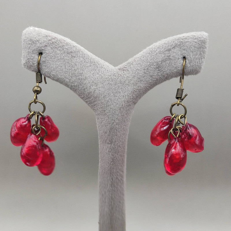 گوشواره آویز زنانه مدل دانه های انار