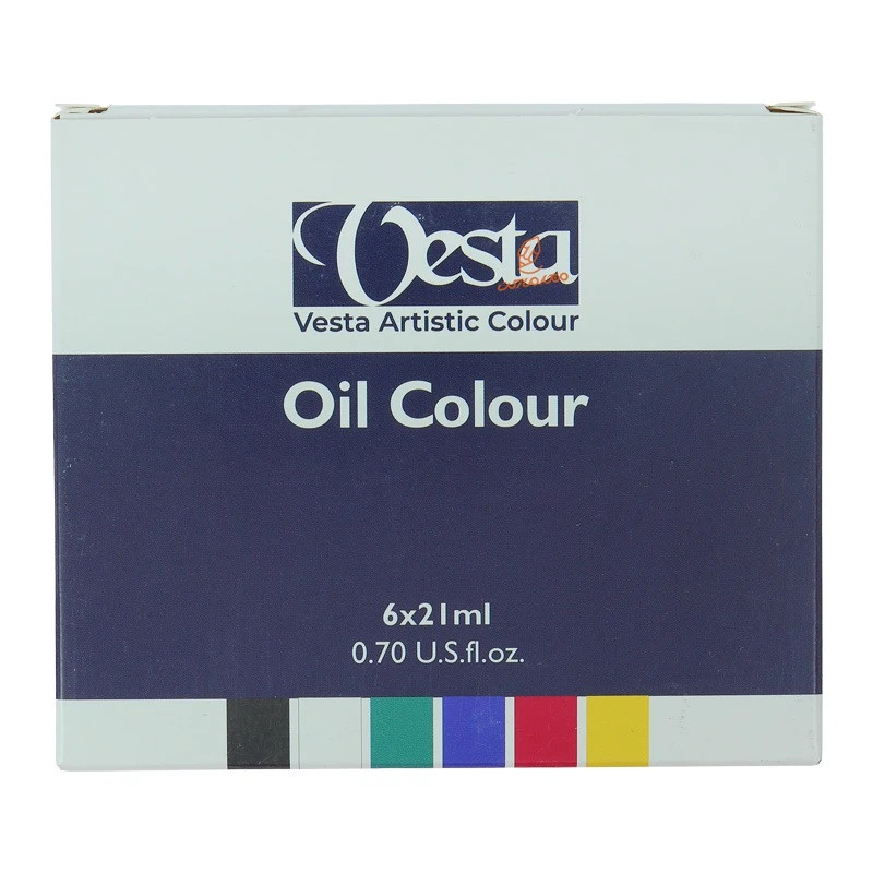 رنگ روغن وستا مدل 56 حجم 21 میلی لیتر بسته 6 عددی