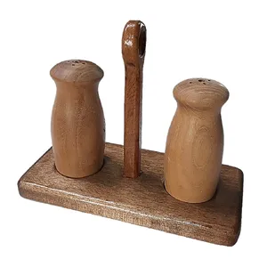 نمکدان چوبی مدل استند بسته 2 عددی