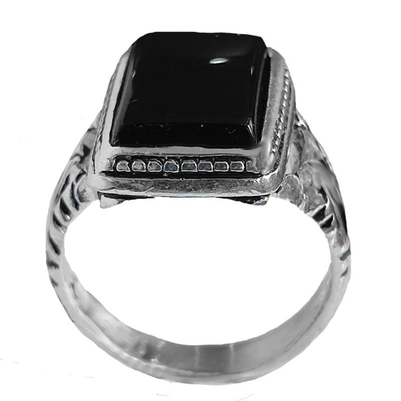 انگشتر نقره مردانه مدل عقیق MA4027