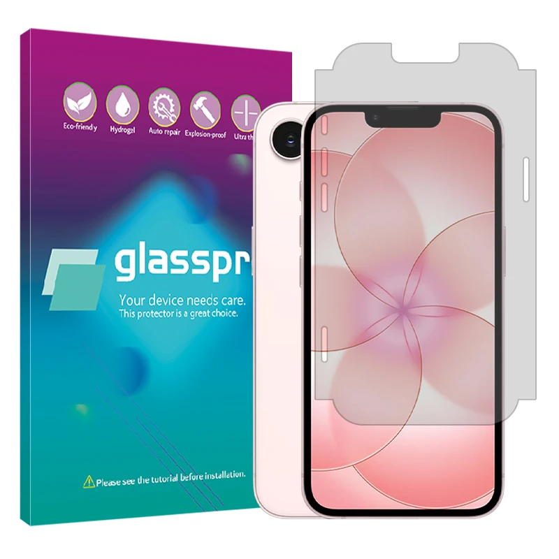محافظ صفحه نمایش شفاف گلس پرو مدل هیدروژلی مناسب برای گوشی موبایل اپل iPhone 17e