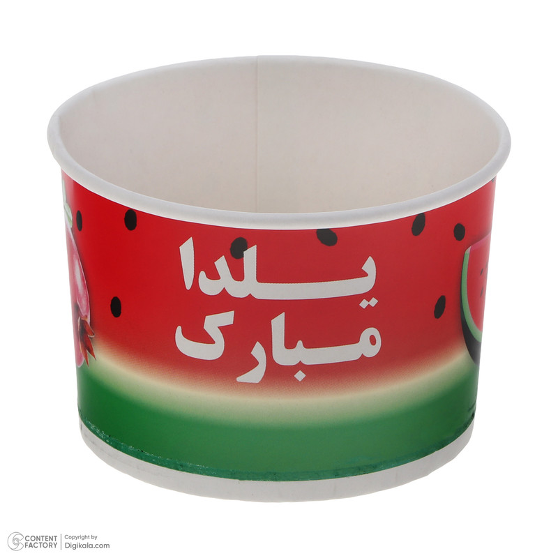 ظرف پاپ کورن طرح یلدا مدل انار مجموعه 10 عددی