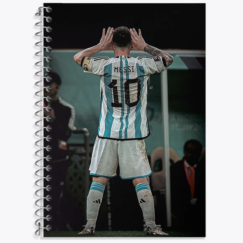 دفتر زبان 50 برگ خندالو مدل دو خط طرح لیونل مسی کد F1146