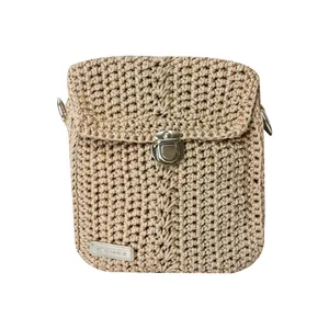 کیف رودوشی بافتنی مدل مکرومه