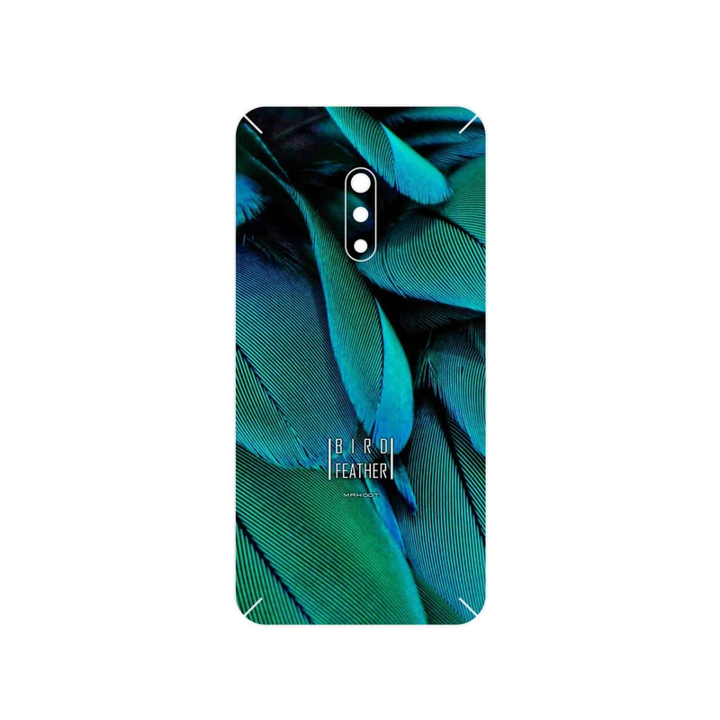 برچسب پوششی ماهوت مدل Green Feather مناسب برای گوشی موبایل اپو Realme X