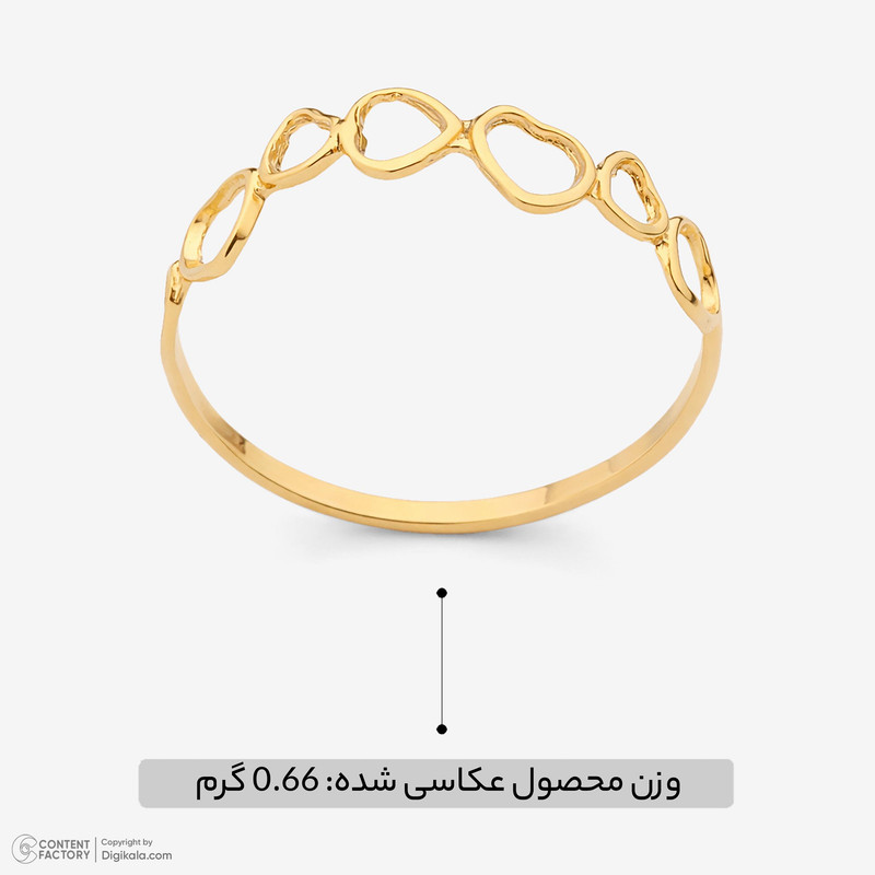 انگشتر طلا 18 عیار زنانه پرسته مدل مینوس کد Wr759  - 10